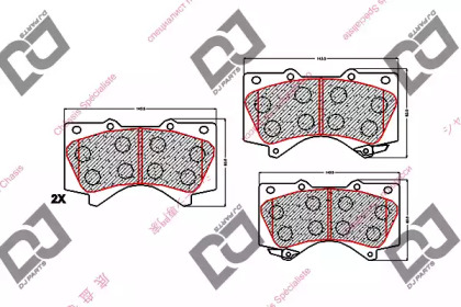 Комплект тормозных колодок DJ PARTS BP1646